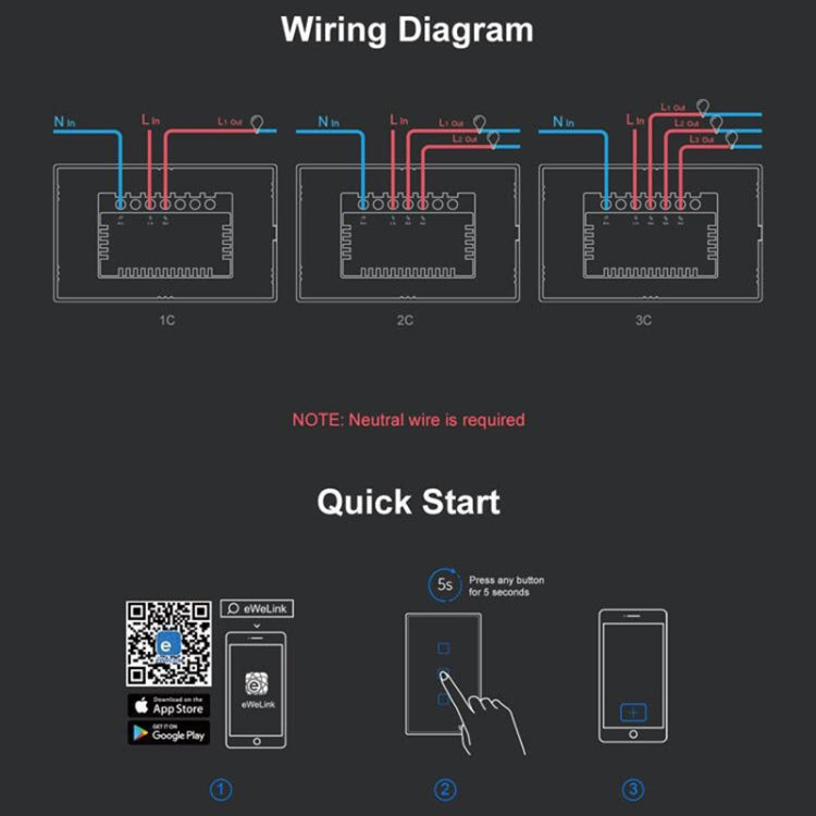 Sonoff T3 US-TX 433 RF WIFI Smart Remote Control Wall Touch Switch, US Plug, Style:Double Buttons - Smart Switch by Sonoff | Online Shopping South Africa | PMC Jewellery