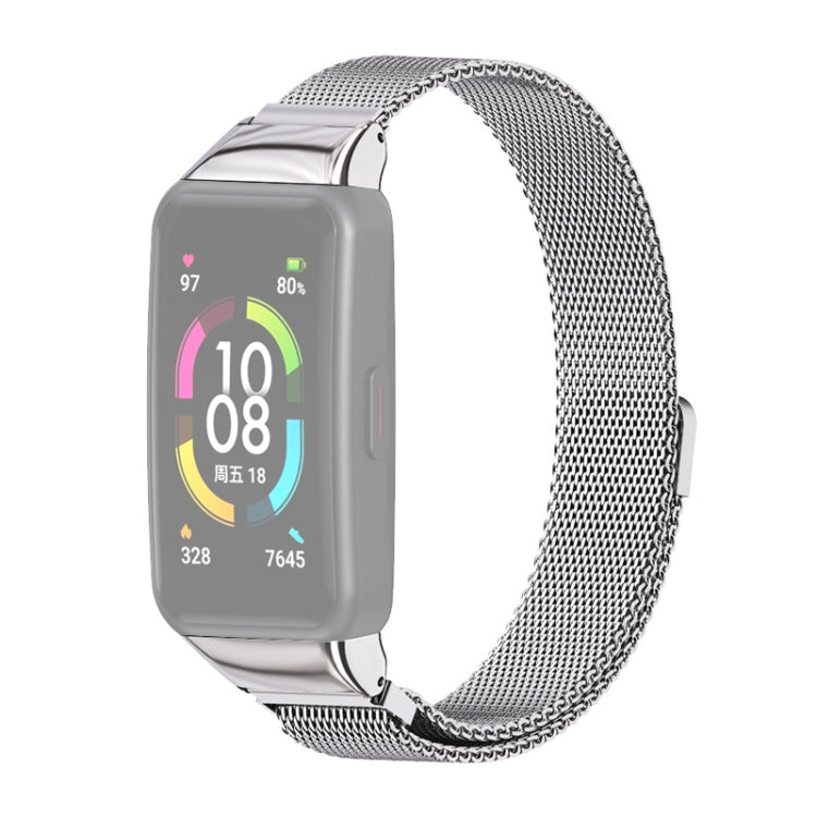 For Huawei Band 6 / Honor Band 6 / 7 MIJOBS Milan Stainless Steel Magnetic Watch Band(Silver) - free shipping - PMC TechLife - Order now!