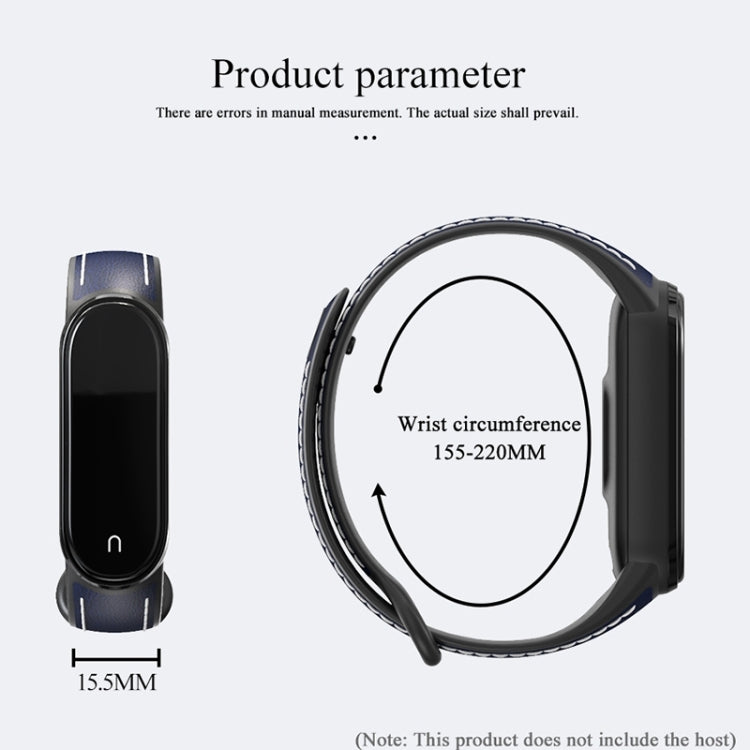 For Xiaomi Mi Band 5/6/7 MIJOBS TPU + Leather Watch Band(Red+Black) - Watch Bands by MIJOBS | Online Shopping South Africa | PMC TechLife | Buy Now Pay Later Mobicred