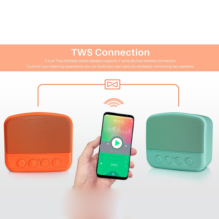 New Rixing NR-101 Mini TWS Bluetooth Speaker(Orange) - Mini Speaker by New Rixing | Online Shopping South Africa | PMC Jewellery