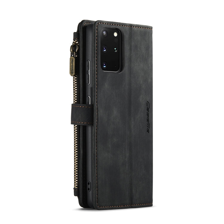 For Samsung Galaxy S20+ 5G CaseMe-C30 PU + TPU Multifunctional Horizontal Flip Leather Case with Holder & Card Slot & Wallet & Zipper Pocket(Black) - free shipping - PMC TechLife - Order now!