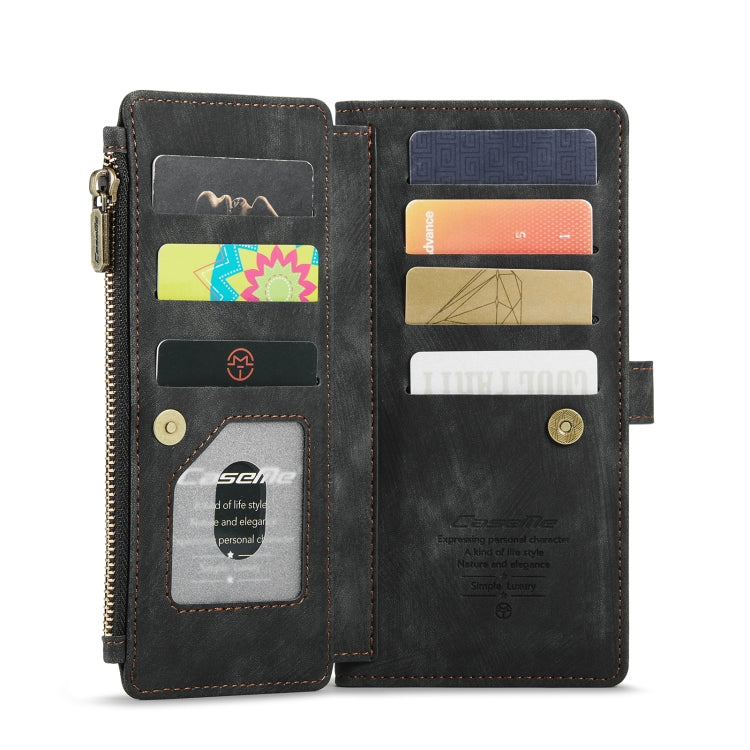For Samsung Galaxy S20+ 5G CaseMe-C30 PU + TPU Multifunctional Horizontal Flip Leather Case with Holder & Card Slot & Wallet & Zipper Pocket(Black) - free shipping - PMC TechLife - Order now!