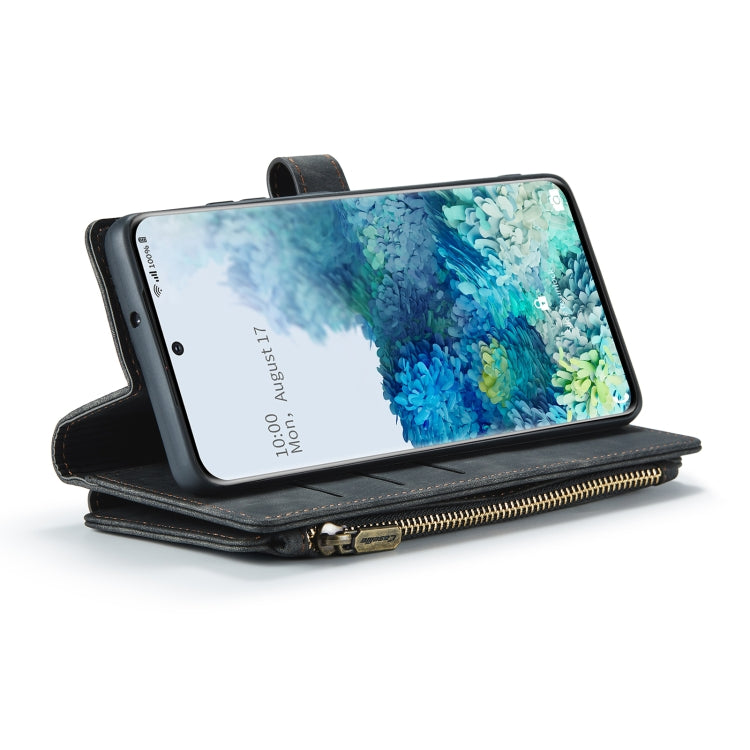 For Samsung Galaxy S20+ 5G CaseMe-C30 PU + TPU Multifunctional Horizontal Flip Leather Case with Holder & Card Slot & Wallet & Zipper Pocket(Black) - free shipping - PMC TechLife - Order now!
