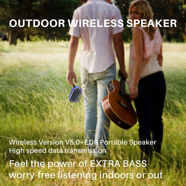New Rixing NR-105 Mini TWS Metal Bluetooth Speaker Support Hands-free Call / FM(Blue) - free shipping - PMC TechLife - Order now!