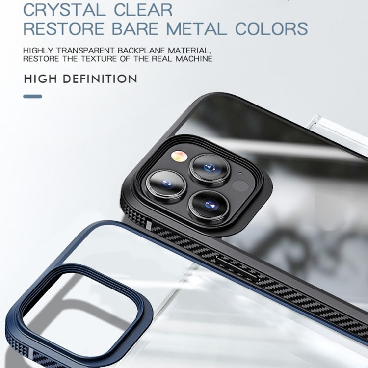 For iPhone 13 Pro Max MG Series Carbon Fiber TPU + Clear PC Four-corner Airbag Shockproof Case (Green) - iPhone 13 Pro Max Cases by PMC TechLife | Online Shopping South Africa | PMC TechLife | Buy Now Pay Later Mobicred