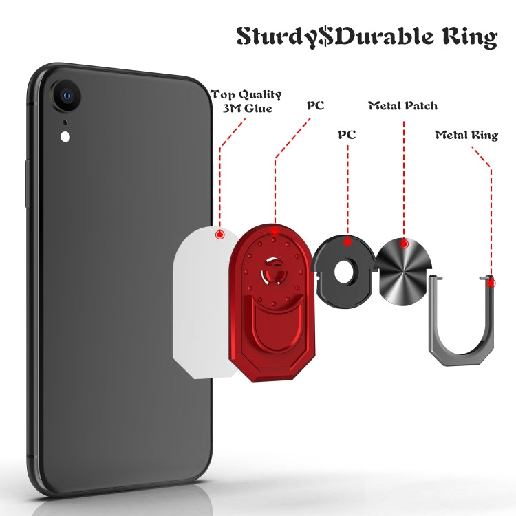 Universal Sticky 360-degree Rotatable Magnetic Ring Holder(Red) - Ring Holder by PMC TechLife | Online Shopping South Africa | PMC TechLife