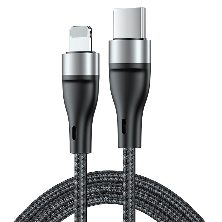 ADC-003 USB-C / Type-C to 8 Pin PD Fast Charging Weave Data Cable for iPhone, iPad, Length:1m(Grey) - Normal Style Cable by PMC Jewellery | Online Shopping South Africa | PMC Jewellery