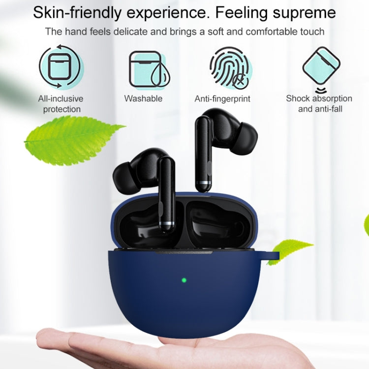 For QCY HT03 Integrated Liquid Silicone Earphone Protective Case with Hook(White) - free shipping - PMC TechLife - Order now!