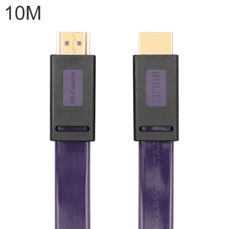 ULT-unite 4K Ultra HD Gold-plated HDMI to HDMI Flat Cable, Cable Length:10m(Transparent Purple) - Cable by ult-unite | Online Shopping South Africa | PMC Jewellery