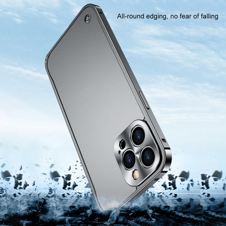 For iPhone 13 Pro Metal Frame Frosted PC Shockproof Phone Case (Ocean Blue) - iPhone 13 Pro Cases by PMC Jewellery | Online Shopping South Africa | PMC Jewellery