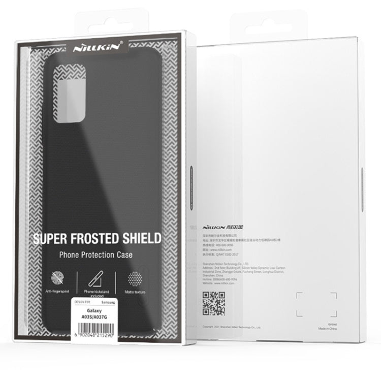 For Samsung Galaxy A03s / A037G NILLKIN Frosted Concave-convex Texture PC Phone Protective Case(White) - Galaxy Phone Cases by NILLKIN | Online Shopping South Africa | PMC Jewellery