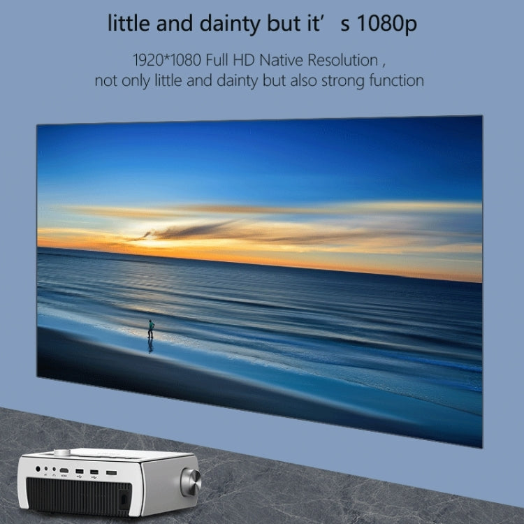 YG430 Android Version 1920x1080 2500 Lumens Portable Home Theater LCD HD Projector, Plug Type:US Plug(Silver) - Mini Projector by PMC Jewellery | Online Shopping South Africa | PMC Jewellery