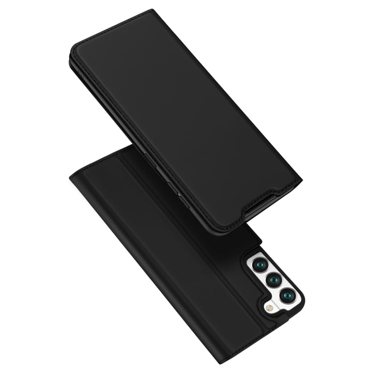 For Samsung Galaxy S22 5G DUX DUCIS Skin Pro Series Horizontal Flip Leather Phone Case with Holder & Card Slots(Black) - Galaxy S22 5G Cases by DUX DUCIS | Online Shopping South Africa | PMC TechLife | Buy Now Pay Later Mobicred