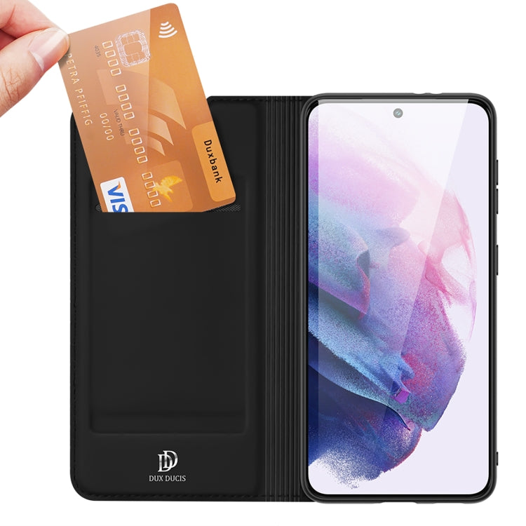 For Samsung Galaxy S22 5G DUX DUCIS Skin Pro Series Horizontal Flip Leather Phone Case with Holder & Card Slots(Black) - Galaxy S22 5G Cases by DUX DUCIS | Online Shopping South Africa | PMC TechLife | Buy Now Pay Later Mobicred