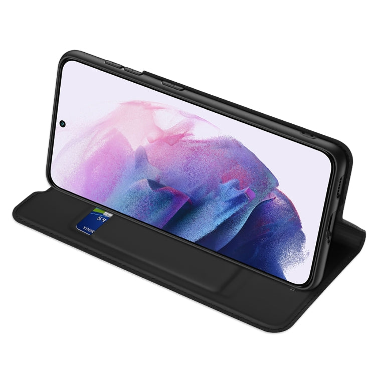 For Samsung Galaxy S22 5G DUX DUCIS Skin Pro Series Horizontal Flip Leather Phone Case with Holder & Card Slots(Black) - Galaxy S22 5G Cases by DUX DUCIS | Online Shopping South Africa | PMC TechLife | Buy Now Pay Later Mobicred