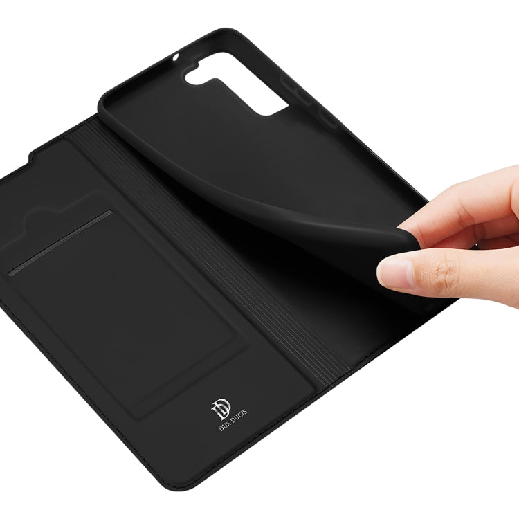 For Samsung Galaxy S22 5G DUX DUCIS Skin Pro Series Horizontal Flip Leather Phone Case with Holder & Card Slots(Black) - Galaxy S22 5G Cases by DUX DUCIS | Online Shopping South Africa | PMC TechLife | Buy Now Pay Later Mobicred