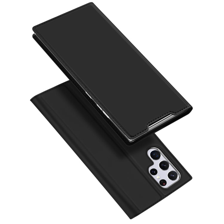 For Samsung Galaxy S22 Ultra 5G DUX DUCIS Skin Pro Series Horizontal Flip Leather Phone Case with Holder & Card Slots(Black) - free shipping - PMC TechLife - Order now!