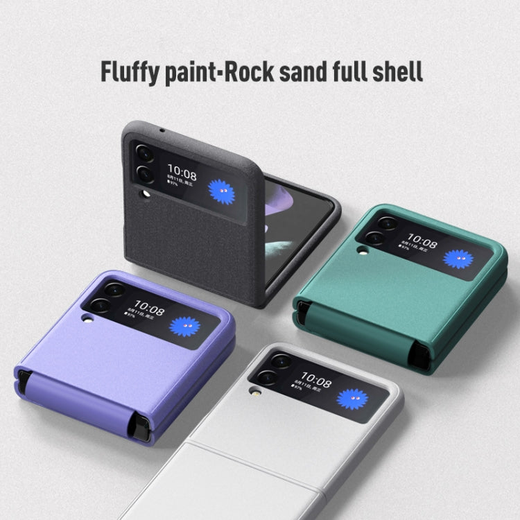 For Samsung Galaxy Z Flip3 5G Rock Sand All Inclusive Phone Case(Purple) - free shipping - PMC TechLife - Order now!