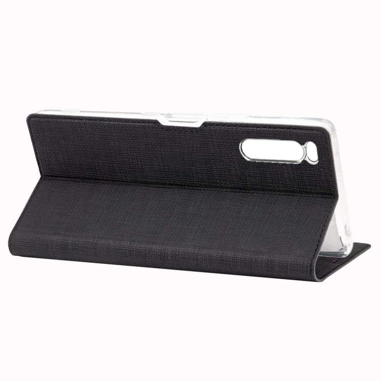 For Sony Xperia 5 ViLi Shockproof TPU + PU Horizontal Flip Protective Case with Card Slot & Holder(Black) - Sony Cases by ViLi | Online Shopping South Africa | PMC TechLife | Buy Now Pay Later Mobicred