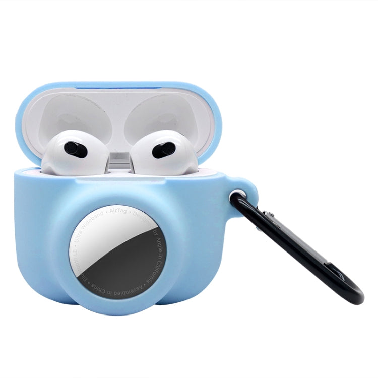2 in 1 Shockproof Full Coverage Silicone Protective Case For AirPods 3 / AirTag(Blue) - free shipping - PMC TechLife - Order now!