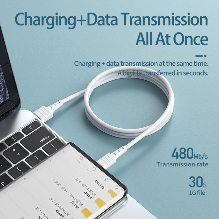 REMAX RC-179m  2.4A Micro USB High Elastic TPE Fast Charging Data Cable, Length: 1m(Blue) - Micro USB Cable by REMAX | Online Shopping South Africa | PMC TechLife | Buy Now Pay Later Mobicred