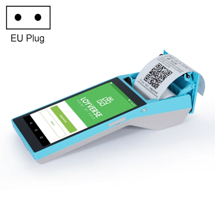 SGT-SP01 5.5 inch HD Screen Handheld POS Receipt Printer, Basic Version, EU Plug(Blue) - Receipt Printers by PMC TechLife | Online Shopping South Africa | PMC TechLife | Buy Now Pay Later Mobicred