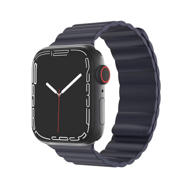 Mutural Liquid Silicone Magnetic Strap Watch Band For Apple Watch Ultra 49mm&Watch Ultra 2 49mm / Series 9&8&7 45mm / SE 3&SE 2&6&SE&5&4 44mm / 3&2&1 42mm(Midlight) - free shipping - PMC TechLife - Order now!