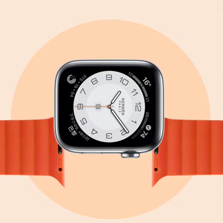 Mutural Moran Series Liquid Silicone Magnetic Strap Watch Band For Apple Watch Series 9&8&7 41mm / SE 3&SE 2&6&SE&5&4 40mm / 3&2&1 38mm(Black + Wine Red) - free shipping - PMC TechLife - Order now!