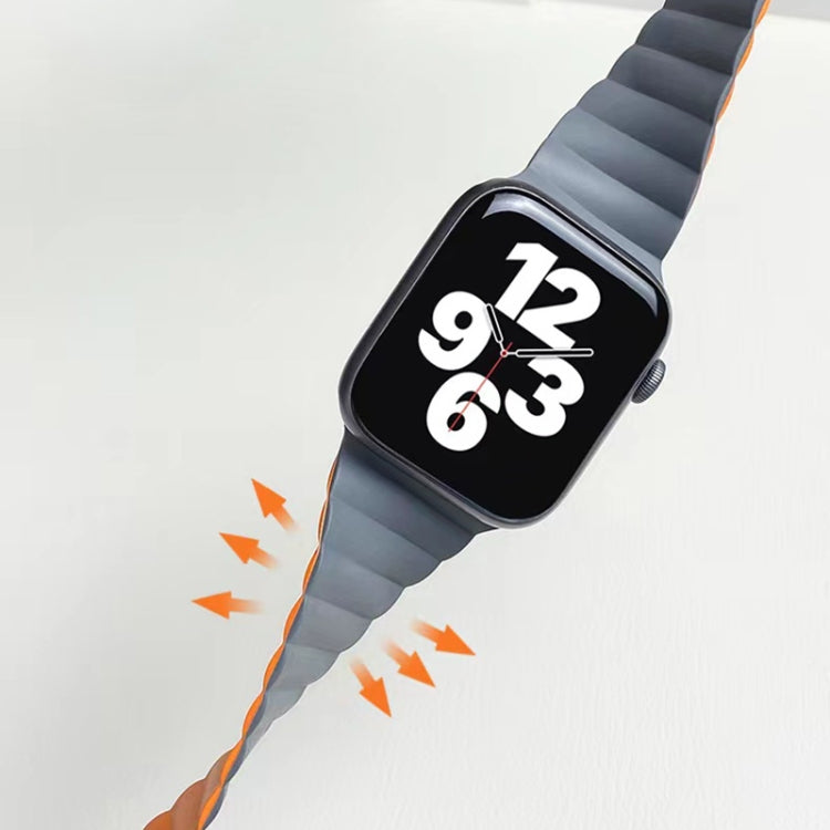 Mutural Moran Series Liquid Silicone Magnetic Strap Watch Band For Apple Watch Ultra 49mm&Watch Ultra 2 49mm / Series 9&8&7 45mm / SE 3&SE 2&6&SE&5&4 44mm / 3&2&1 42mm(Black + Wine Red) - free shipping - PMC TechLife - Order now!