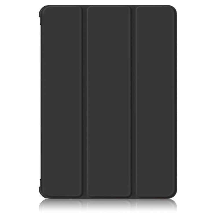 For Samsung Galaxy Tab S7 FE 12.4 Solid Color TPU Horizontal Flip Tablet Leather Case with 3-Fold Holder & Sleep / Wake-up Function(Black) - free shipping - PMC TechLife - Order now!