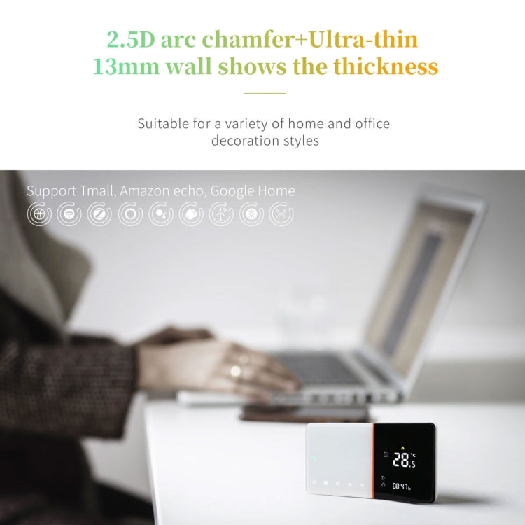 BHT-005-GCLW 220V AC 3A Smart Home Heating Thermostat for EU Box, Control Boiler Heating with Only Internal Sensor & WIFI Connection - free shipping - PMC TechLife - Order now!
