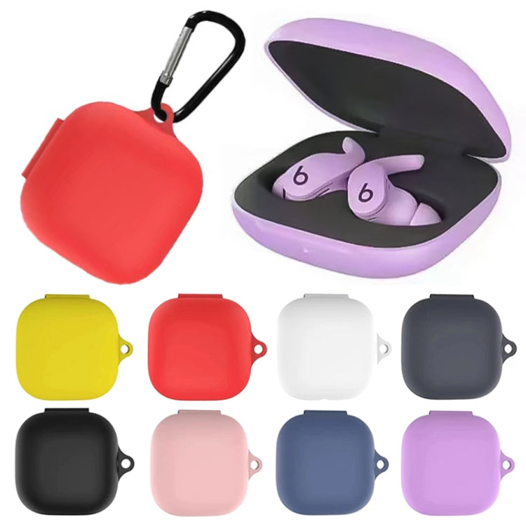 Pure Color Silicone Earphone Protective Case with Hook For Beats Fit Pro(Light Purple) - Other Case by PMC Jewellery | Online Shopping South Africa | PMC Jewellery