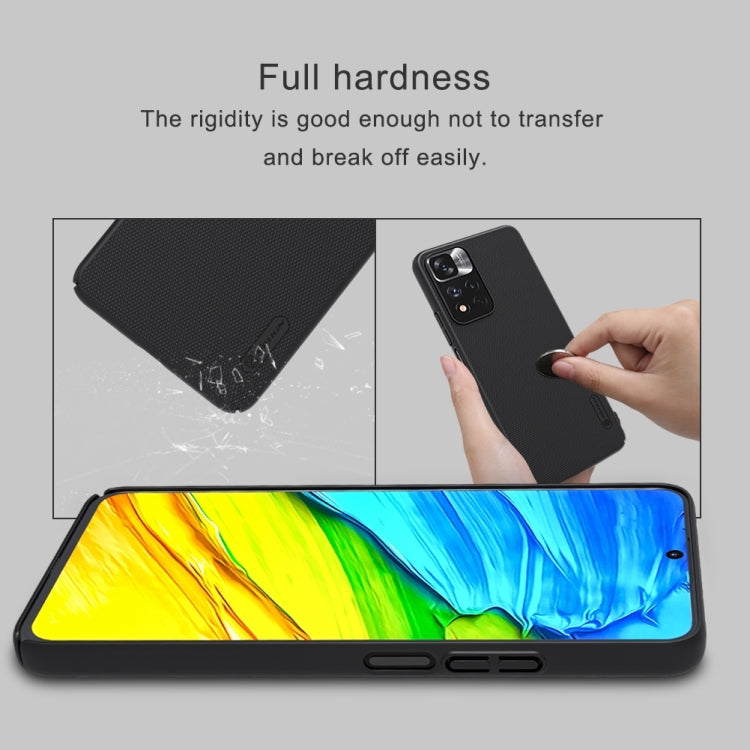 For Xiaomi Redmi Note 11 Pro Glogal / 11 Pro Glogal 5G / 11 Pro+ 5G India / 11E Pro 5G NILLKIN Frosted Concave-convex Texture PC Case (Black) - Redmi Note 11 Pro Case by NILLKIN | Online Shopping South Africa | PMC TechLife