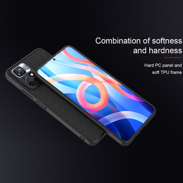 For Xiaomi Redmi Note 11 5G / 11T 5G / 11S 5G / Poco M4 Pro 5G NILLKIN 3D Textured Nylon Fiber TPU Phone Case(Black) - Xiaomi Cases by NILLKIN | Online Shopping South Africa | PMC TechLife | Buy Now Pay Later Mobicred