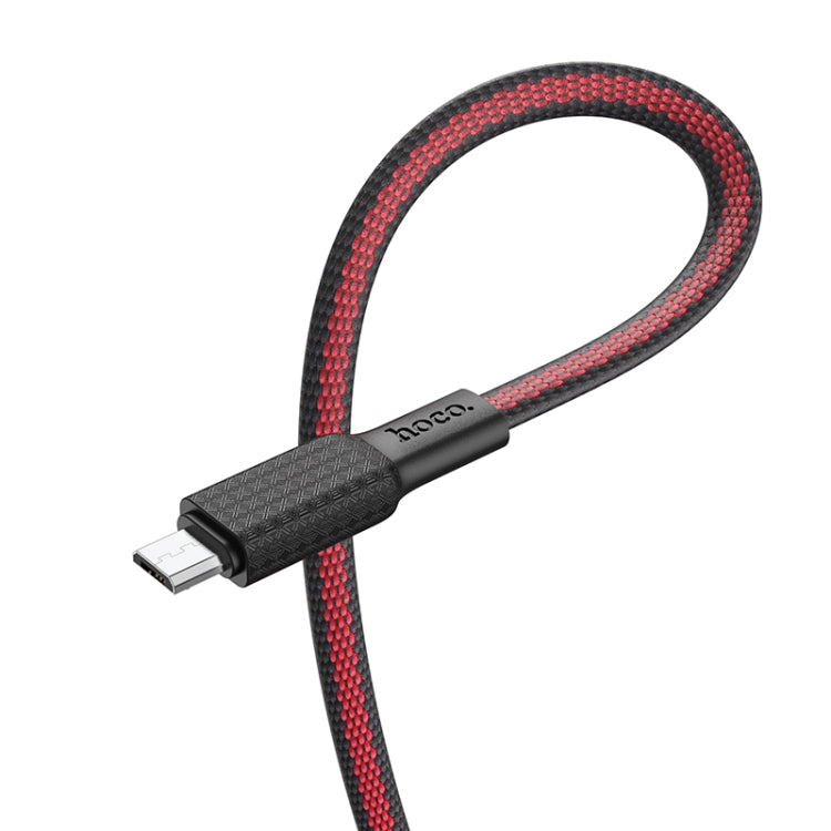 hoco X69 Micro USB Jaeger Charging Data Cable, Length: 1m(Black Red) - Micro USB Cable by hoco | Online Shopping South Africa | PMC Jewellery