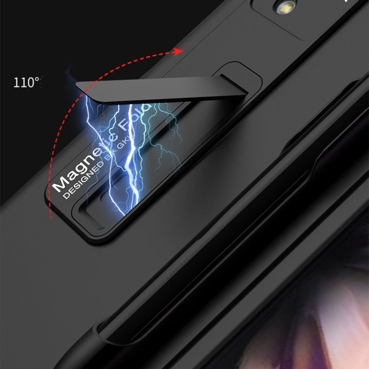 For Samsung Galaxy Z Fold3 5G GKK Ultra-thin PC Phone Flip Case with Holder & Pen Slot(Silver) - Galaxy Phone Cases by GKK | Online Shopping South Africa | PMC TechLife | Buy Now Pay Later Mobicred