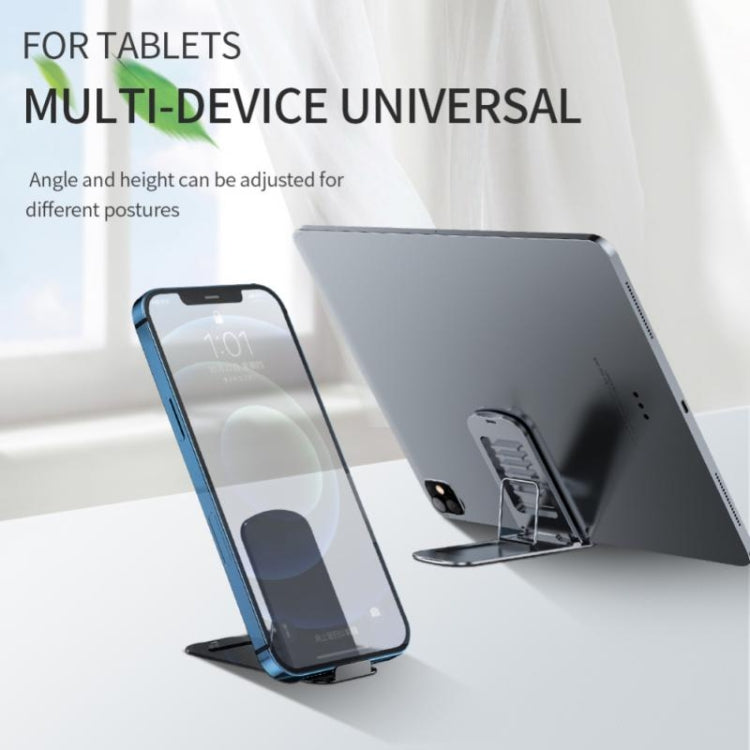 Aluminum Alloy Folding Phone Holder(Black) - Desktop Holder by PMC TechLife | Online Shopping South Africa | PMC TechLife