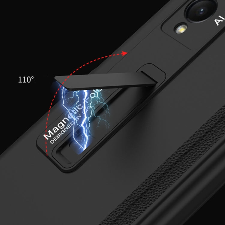 For Samsung Galaxy Z Fold3 5G GKK Magnetic Full Coverage Phone Flip Case with Holder(Dark Green) - free shipping - PMC TechLife - Order now!