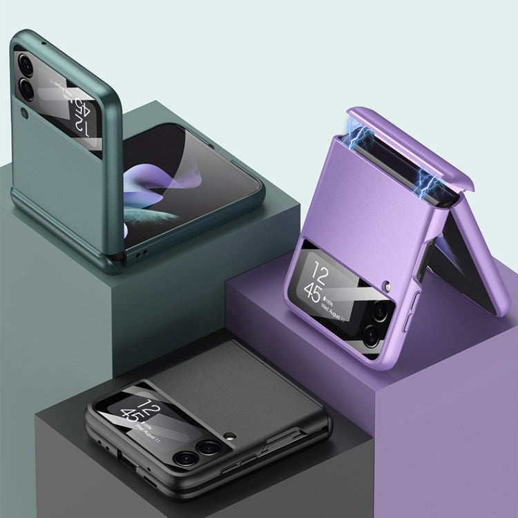 For Samsung Galaxy Z Flip3 5G GKK Magnetic Hinge Full Coverage Phone Case(Silver) - free shipping - PMC TechLife - Order now!