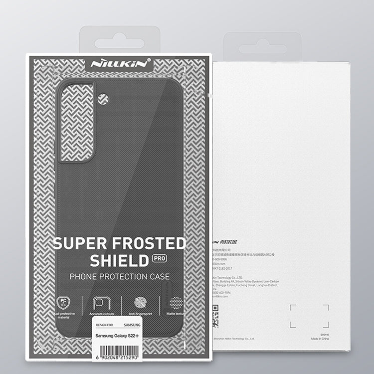 For Samsung Galaxy S22+ 5G NILLKIN Super Frosted Shield Pro PC + TPU Phone Case(Blue) - Galaxy S22+ 5G Cases by NILLKIN | Online Shopping South Africa | PMC Jewellery