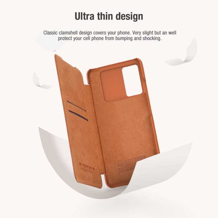 For Xiaomi Redmi Note 11 Pro Global / 11 Pro 5G Global / 11 Pro+ 5G India / 11E Pro 5G NILLKIN QIN Series Pro Crazy Horse Texture Leather Case(Red) - free shipping - PMC TechLife - Order now!