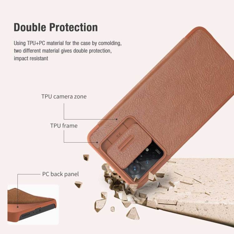 For Xiaomi Redmi Note 11 Pro Global / 11 Pro 5G Global / 11 Pro+ 5G India / 11E Pro 5G NILLKIN QIN Series Pro Crazy Horse Texture Leather Case(Red) - free shipping - PMC TechLife - Order now!