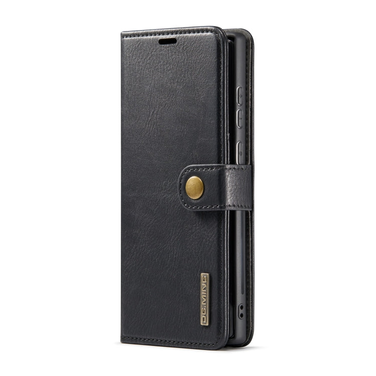 For Samsung Galaxy S22 Ultra 5G DG.MING Crazy Horse Texture Detachable Magnetic Leather Phone Case(Black) - Galaxy S22 Ultra 5G Cases by DG.MING | Online Shopping South Africa | PMC TechLife | Buy Now Pay Later Mobicred