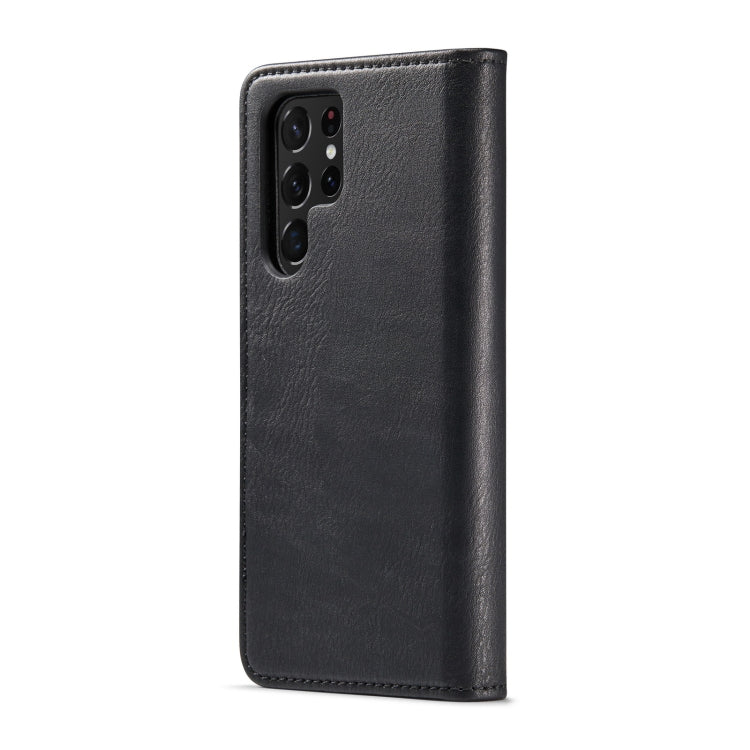 For Samsung Galaxy S22 Ultra 5G DG.MING Crazy Horse Texture Detachable Magnetic Leather Phone Case(Black) - Galaxy S22 Ultra 5G Cases by DG.MING | Online Shopping South Africa | PMC TechLife | Buy Now Pay Later Mobicred