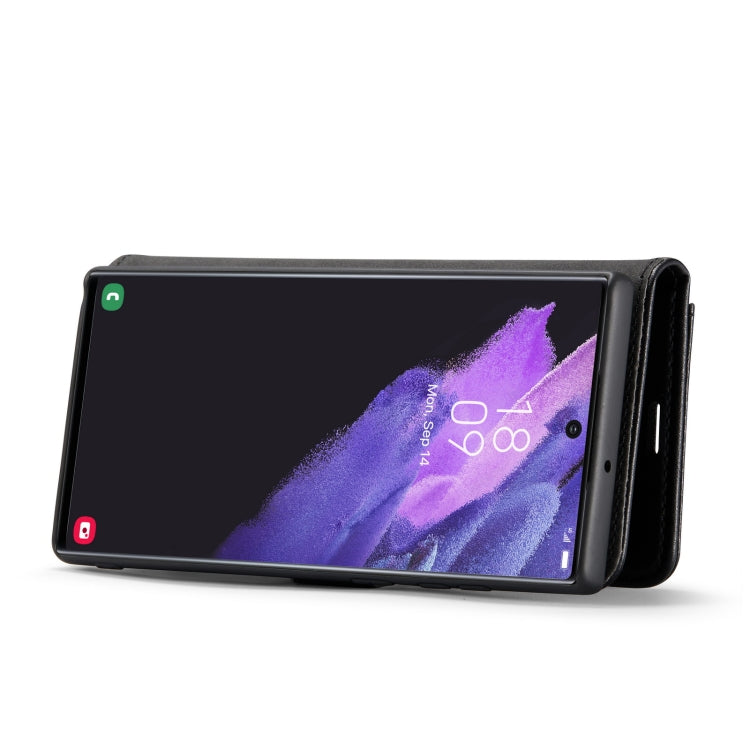 For Samsung Galaxy S22 Ultra 5G DG.MING Crazy Horse Texture Detachable Magnetic Leather Phone Case(Black) - Galaxy S22 Ultra 5G Cases by DG.MING | Online Shopping South Africa | PMC TechLife | Buy Now Pay Later Mobicred