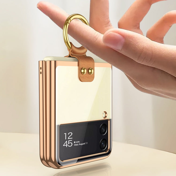 For Samsung Galaxy Z Flip3 5G GKK Phantom Electroplating Phone Case with Ring(Dark Green) - free shipping - PMC TechLife - Order now!