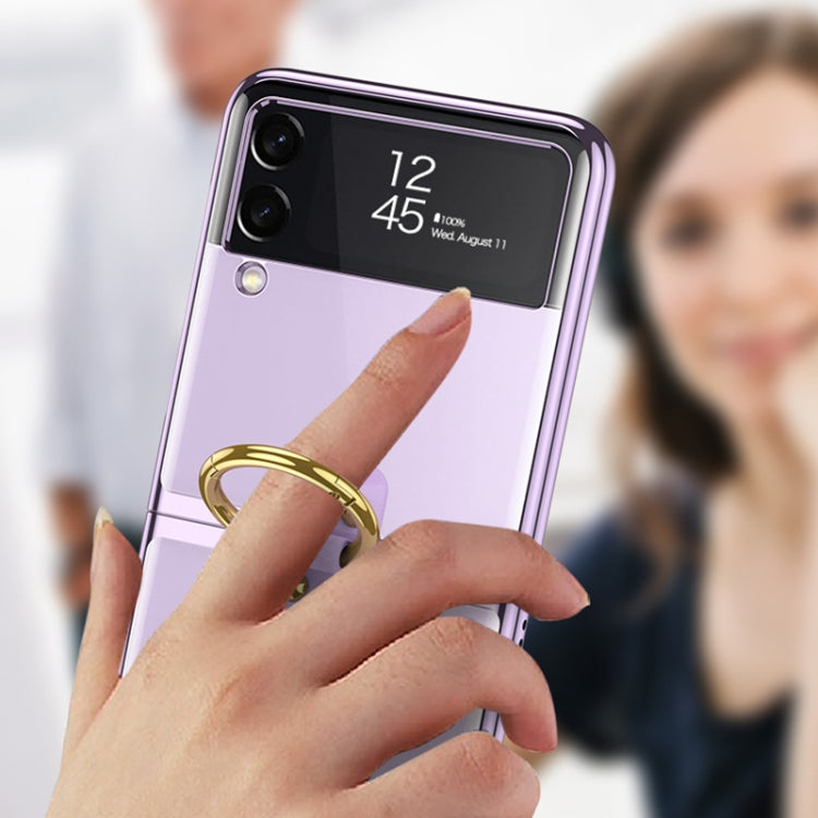 For Samsung Galaxy Z Flip3 5G GKK Phantom Electroplating Phone Case with Ring(Purple) - free shipping - PMC TechLife - Order now!