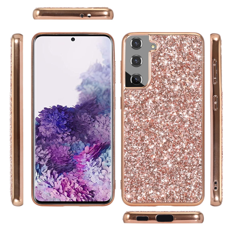 For Samsung Galaxy S22 Ultra 5G Glitter Powder Shockproof TPU Protective Phone Case(Black) - Galaxy S22 Ultra 5G Cases by PMC TechLife | Online Shopping South Africa | PMC TechLife | Buy Now Pay Later Mobicred