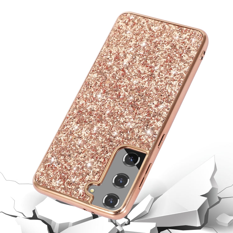 For Samsung Galaxy S22 Ultra 5G Glitter Powder Shockproof TPU Protective Phone Case(Black) - Galaxy S22 Ultra 5G Cases by PMC TechLife | Online Shopping South Africa | PMC TechLife | Buy Now Pay Later Mobicred