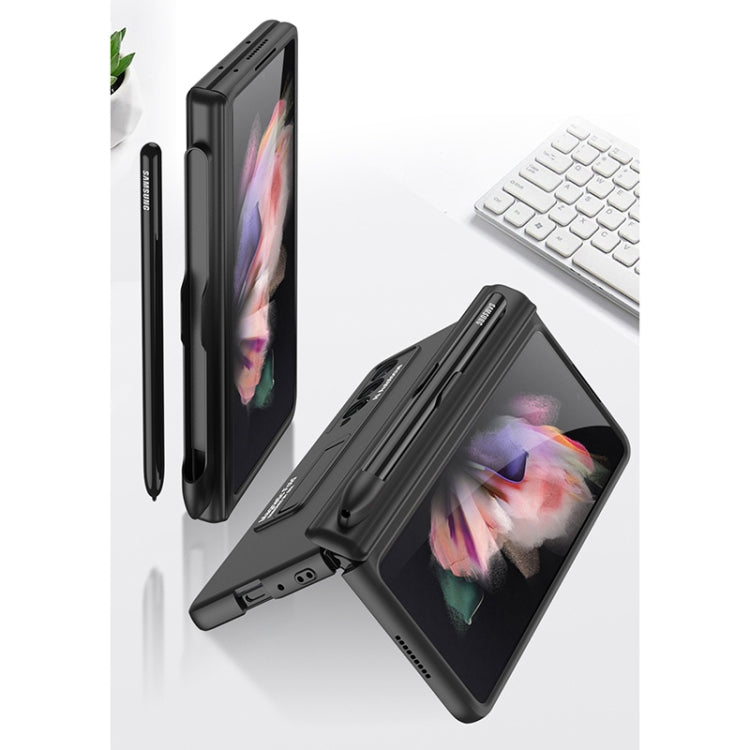 For Samsung Galaxy Z Fold3 5G GKK Magnetic Full Coverage Phone Flip Case with Pen Slot(Silver) - Galaxy Phone Cases by GKK | Online Shopping South Africa | PMC Jewellery